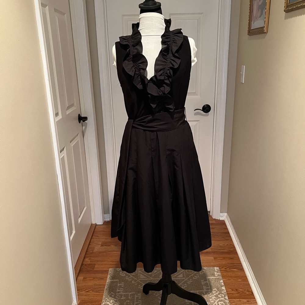 Elegant Black Ruffle Dress